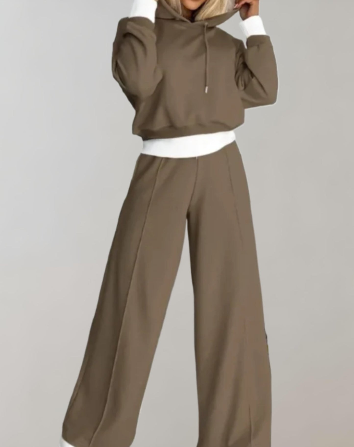 Ladies Comfortable Hoodie Jogger Suit Set