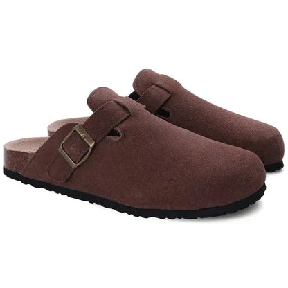 Luxury Leather Slip On Shoes - Comfortable Mule Clogs