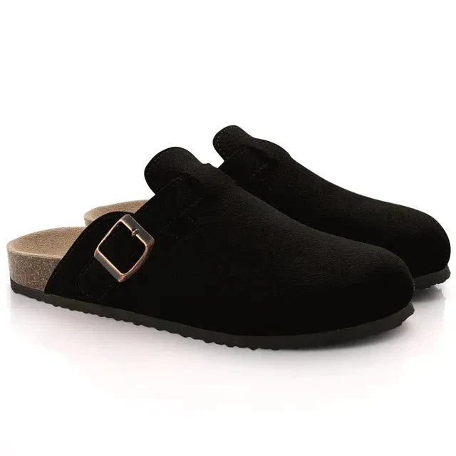 Luxury Leather Slip On Shoes - Comfortable Mule Clogs