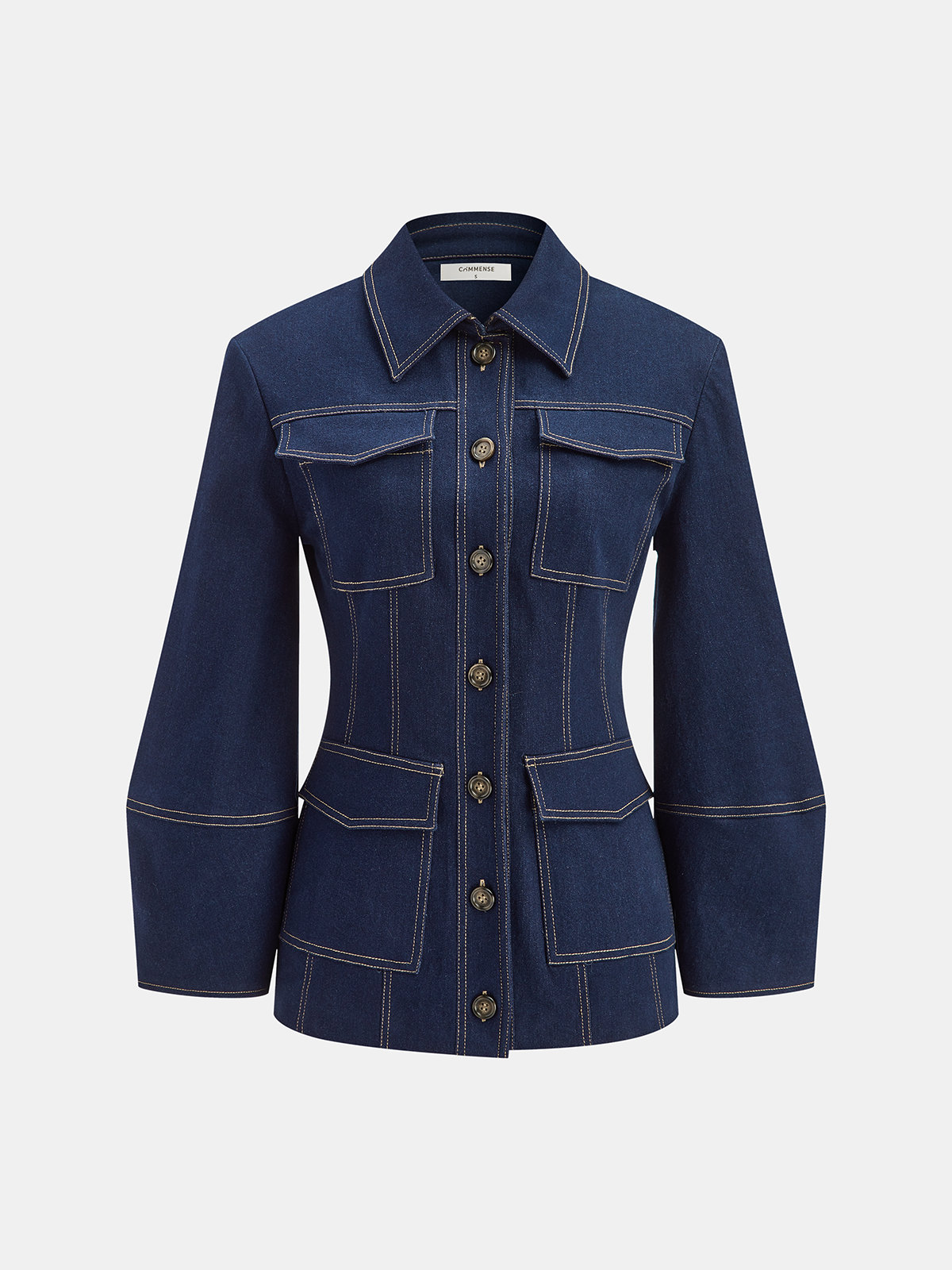 Heaven | Contrast Stitching Denim Jacket