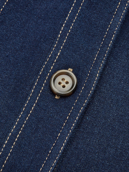 Heaven | Contrast Stitching Denim Jacket