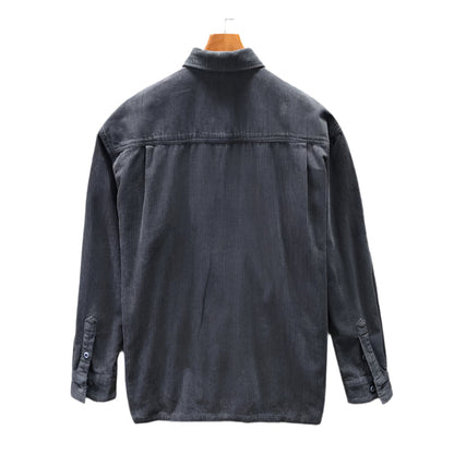 Cord Blend Shirt - Textured Surface & Easy Layering