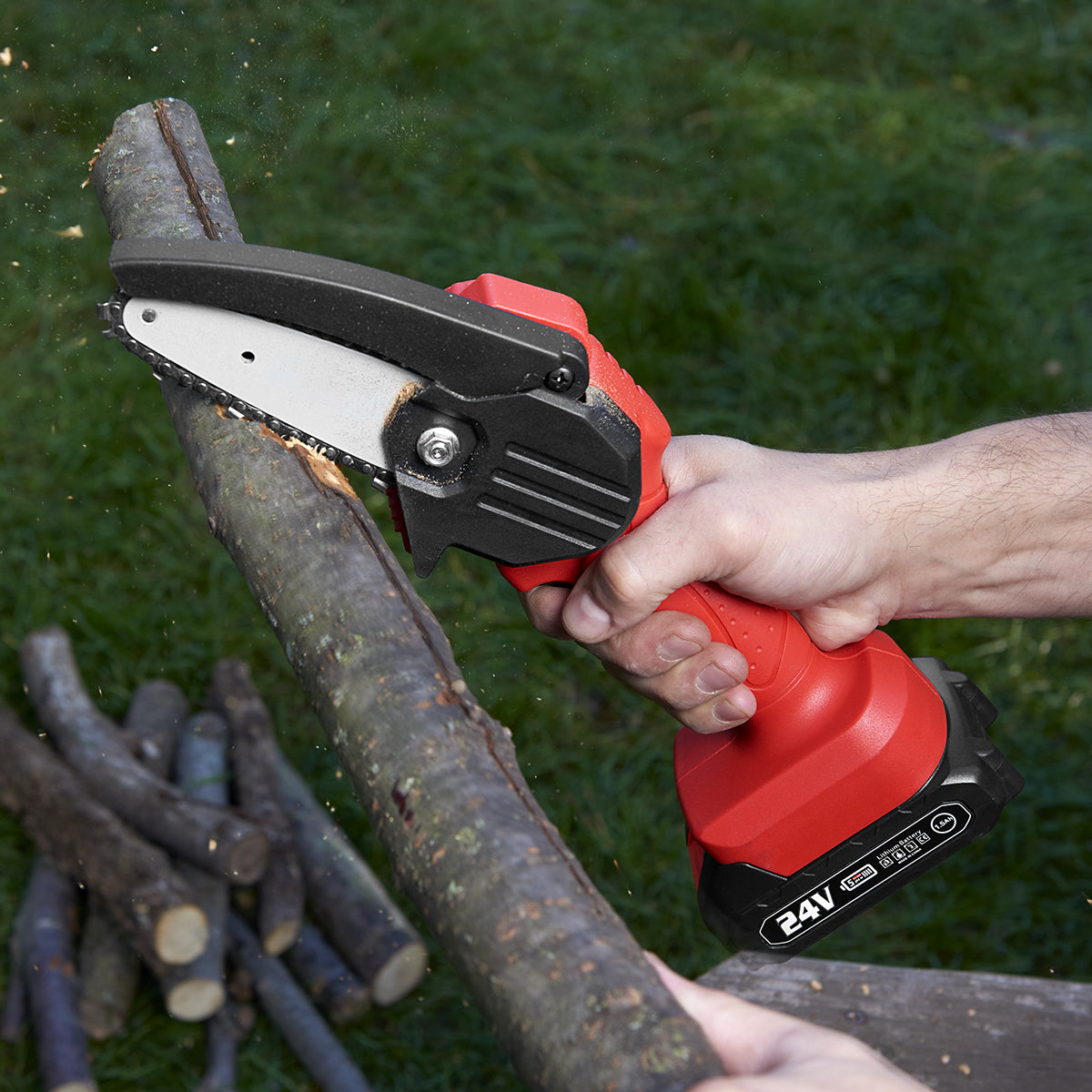 Compact Wireless Chainsaw 24V Portable Power Tool - BritishElegance