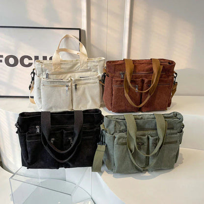 Corduroy Chic | Stylish Versatile Tote Bag for Everyday Use