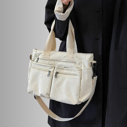 Corduroy Chic | Stylish Versatile Tote Bag for Everyday Use