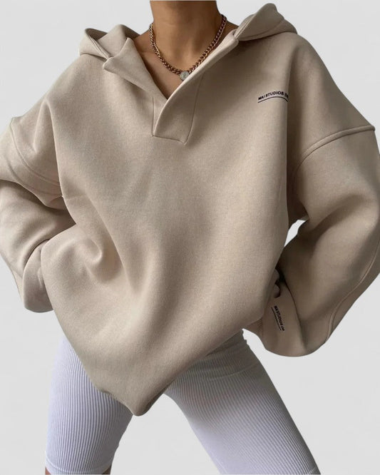 Women’s V-neck Hooded Pullover