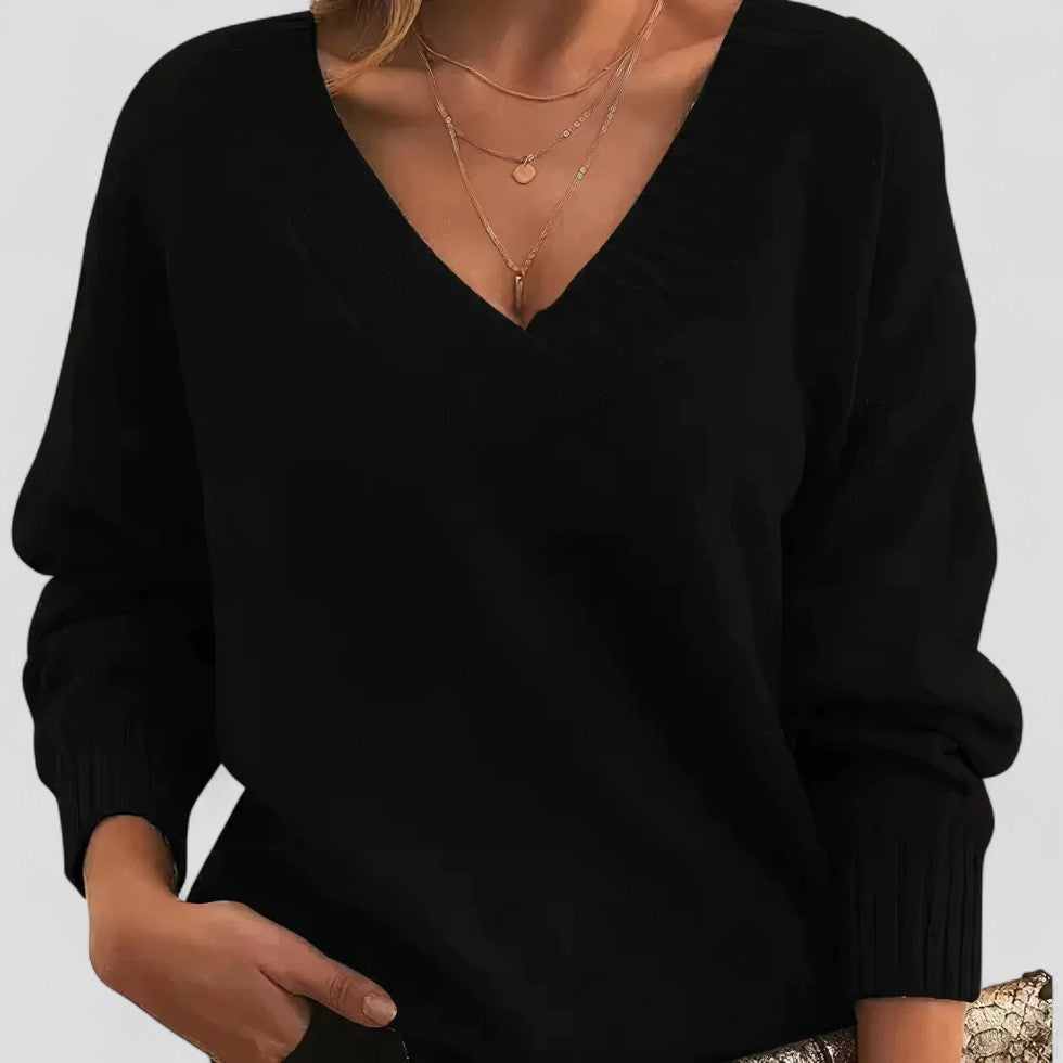 Women’s V Neck Knit Sweater