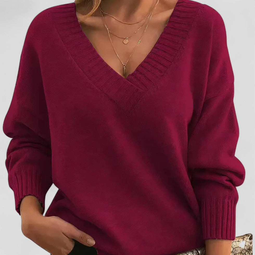 Women’s V Neck Knit Sweater