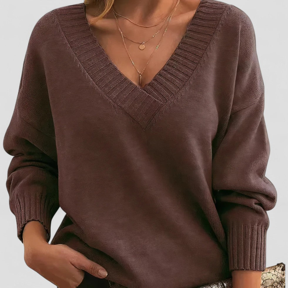 Women’s V Neck Knit Sweater