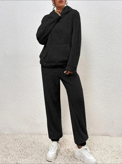 Soft Plush Hoodie And Sweatpants Set