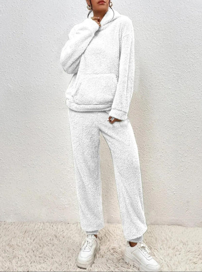 Soft Plush Hoodie And Sweatpants Set