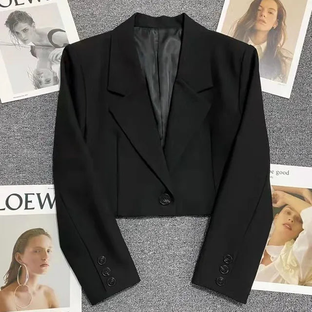 Women's Classic Casual Open Front Jacket - BritishElegance