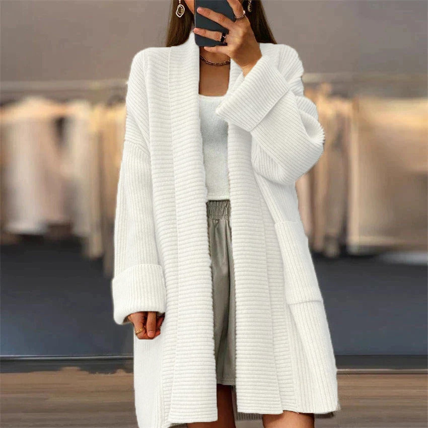 Ladies' Sweater with Large Pockets - BritishElegance