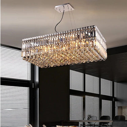 Green Crystal Ceiling Chandelier