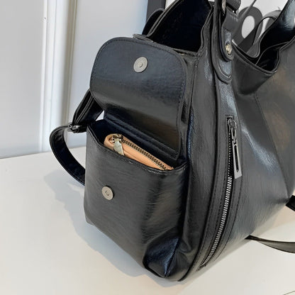 Aliona - School Bag With Shoulder Strap And Zipper Closure