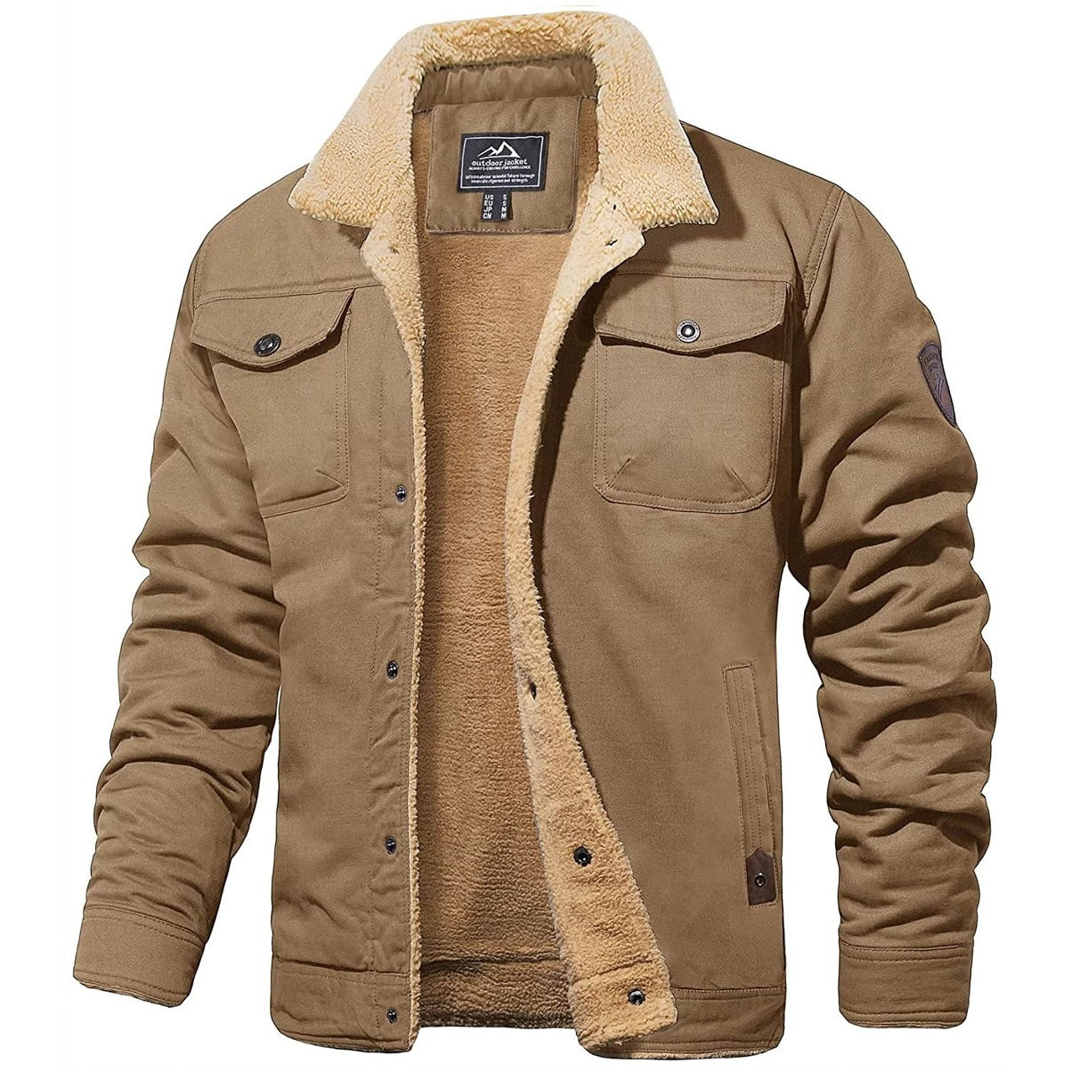 Insulated Fleece Men's Winter Coat