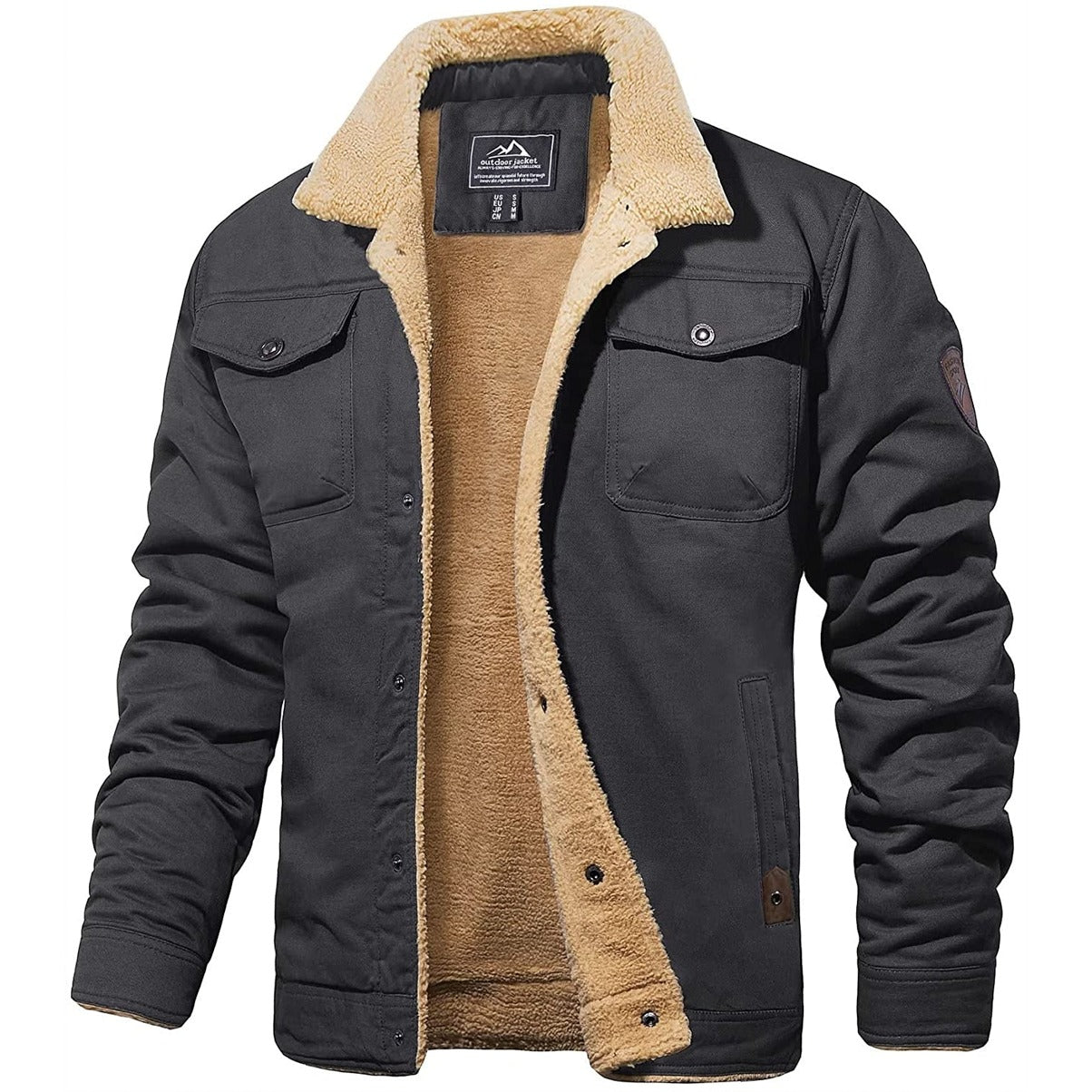 Insulated Fleece Men's Winter Coat