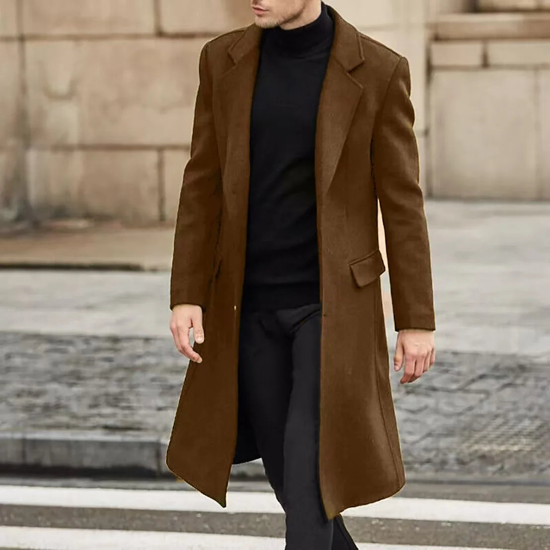 Dean | Long Overcoat for Men with Sleek and Contemporary Silhouette