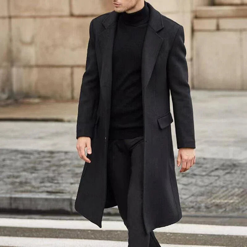 Dean | Long Overcoat for Men with Sleek and Contemporary Silhouette