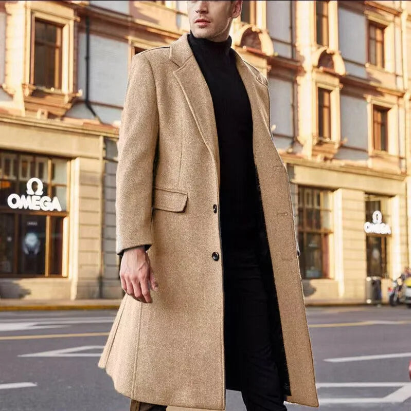 Dean | Long Overcoat for Men with Sleek and Contemporary Silhouette