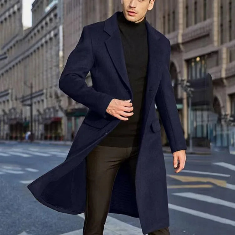 Dean | Long Overcoat for Men with Sleek and Contemporary Silhouette