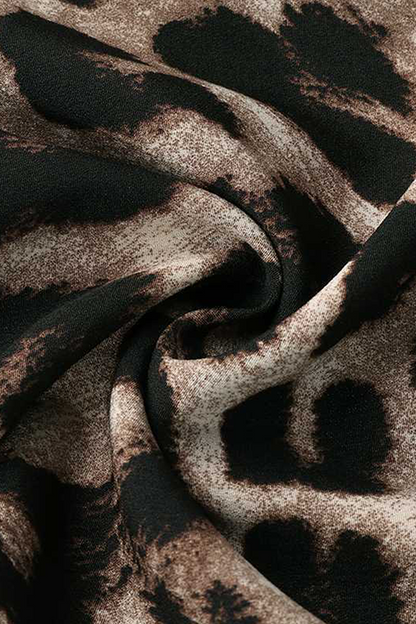 Dailyn Blouse | Leopard Print Long Sleeve Chiffon Blouse