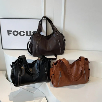 Dakota | Chic Black Vegan Leather Shoulder Bag for Women