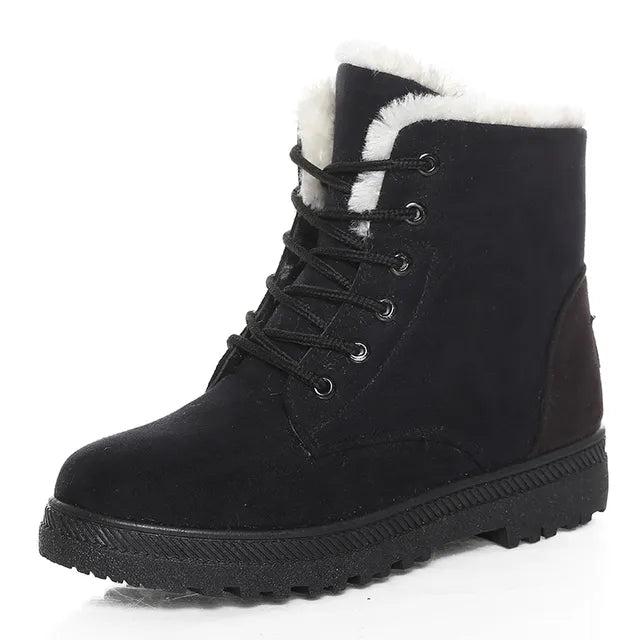 Warm Fuzzy Winter Boots for Women - BritishElegance