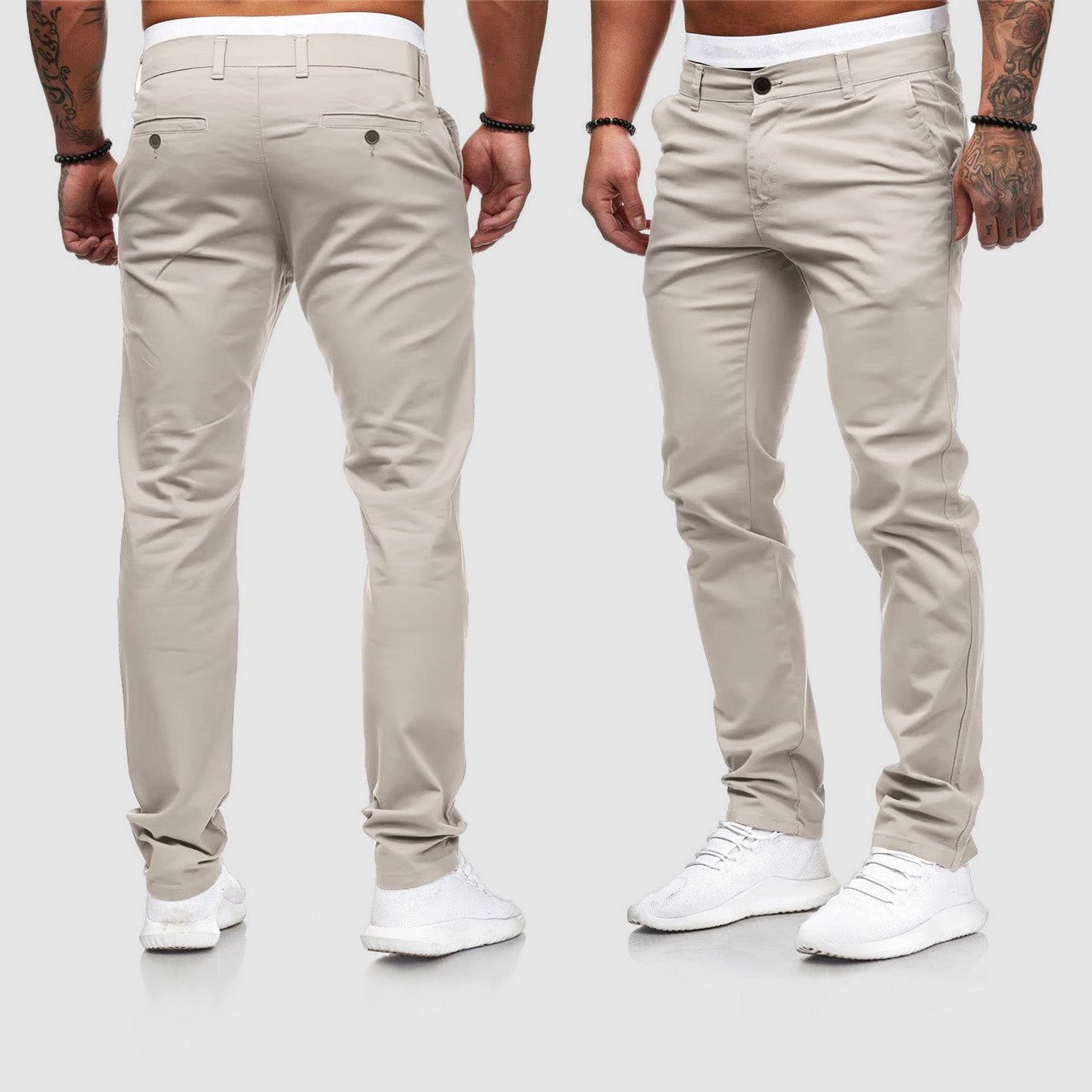 Men's Classic Straight Fit Comfort Pants - BritishElegance