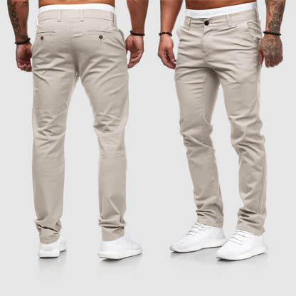 Men's Classic Straight Fit Comfort Pants - BritishElegance