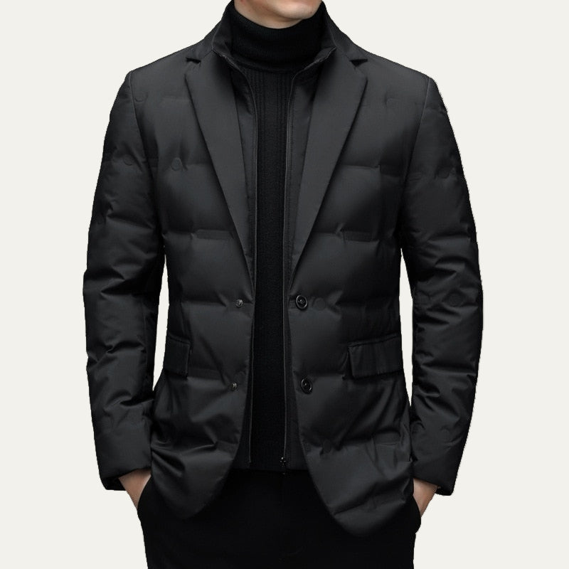 Men’s Lightweight Quilted Puffer Blazer Jacket