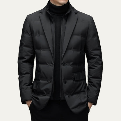 Men’s Lightweight Quilted Puffer Blazer Jacket