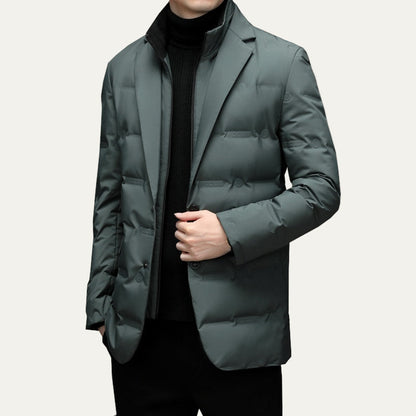 Men’s Lightweight Quilted Puffer Blazer Jacket