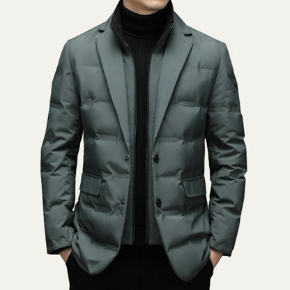Men’s Lightweight Quilted Puffer Blazer Jacket