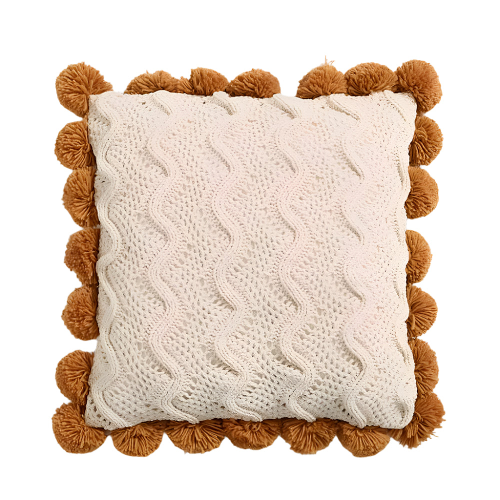 Colorful Pom Pom Throw Pillow Cover - BritishElegance