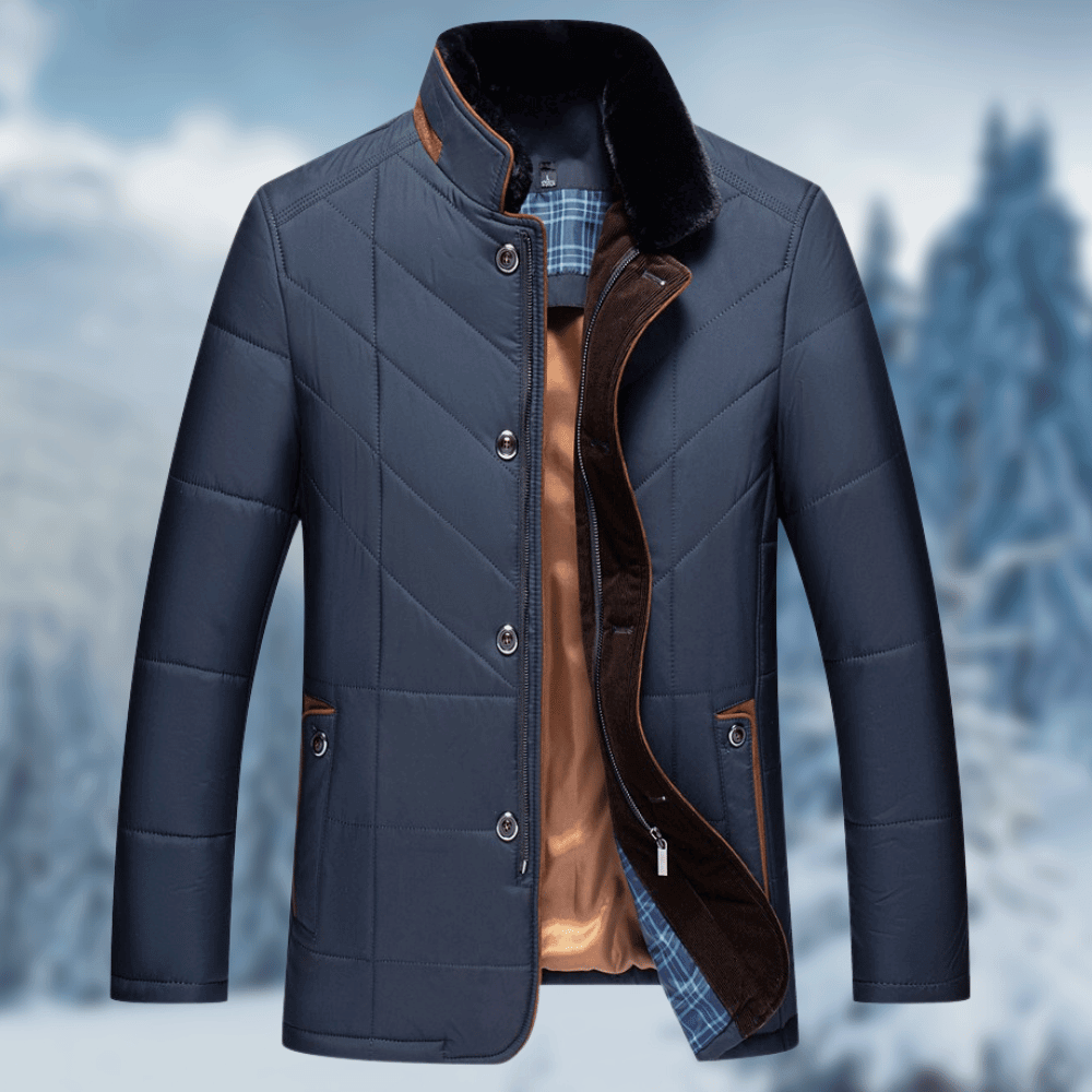 Warm Men's Padded Down Jacket - BritishElegance