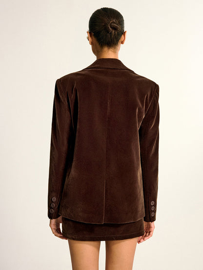 Destiny | Women’s Luxe Velvet Lapel Office Blazer