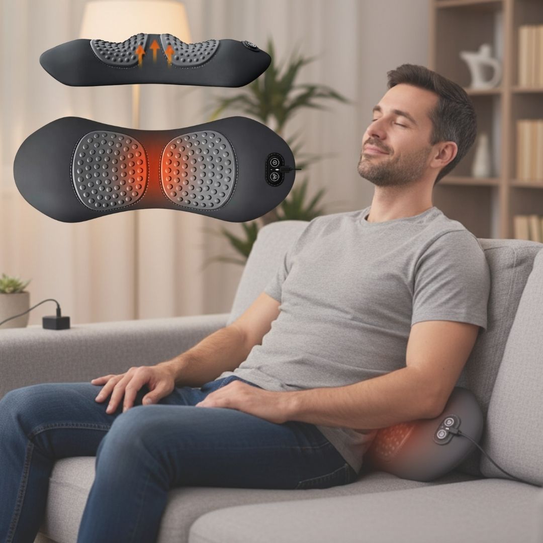 Best 3-in-1 Heat Vibration Back Massager Relief - BritishElegance