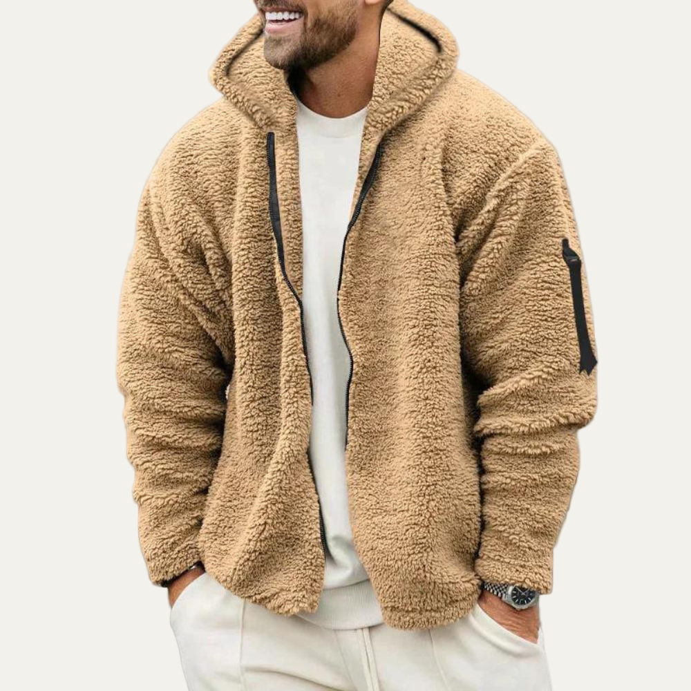 Men’s Thick Plush Winter Zip Hoodie
