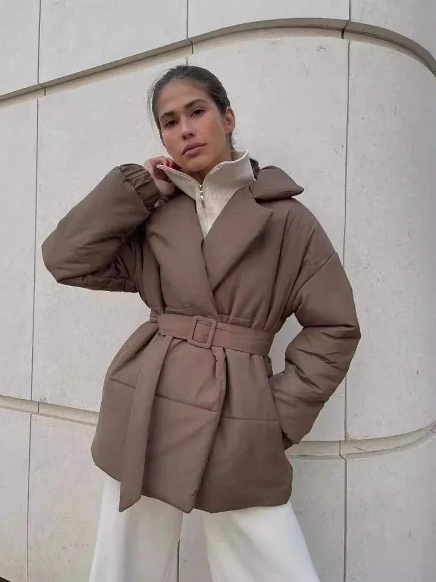 Dolie | Belted Quilted Winter Coat for Women