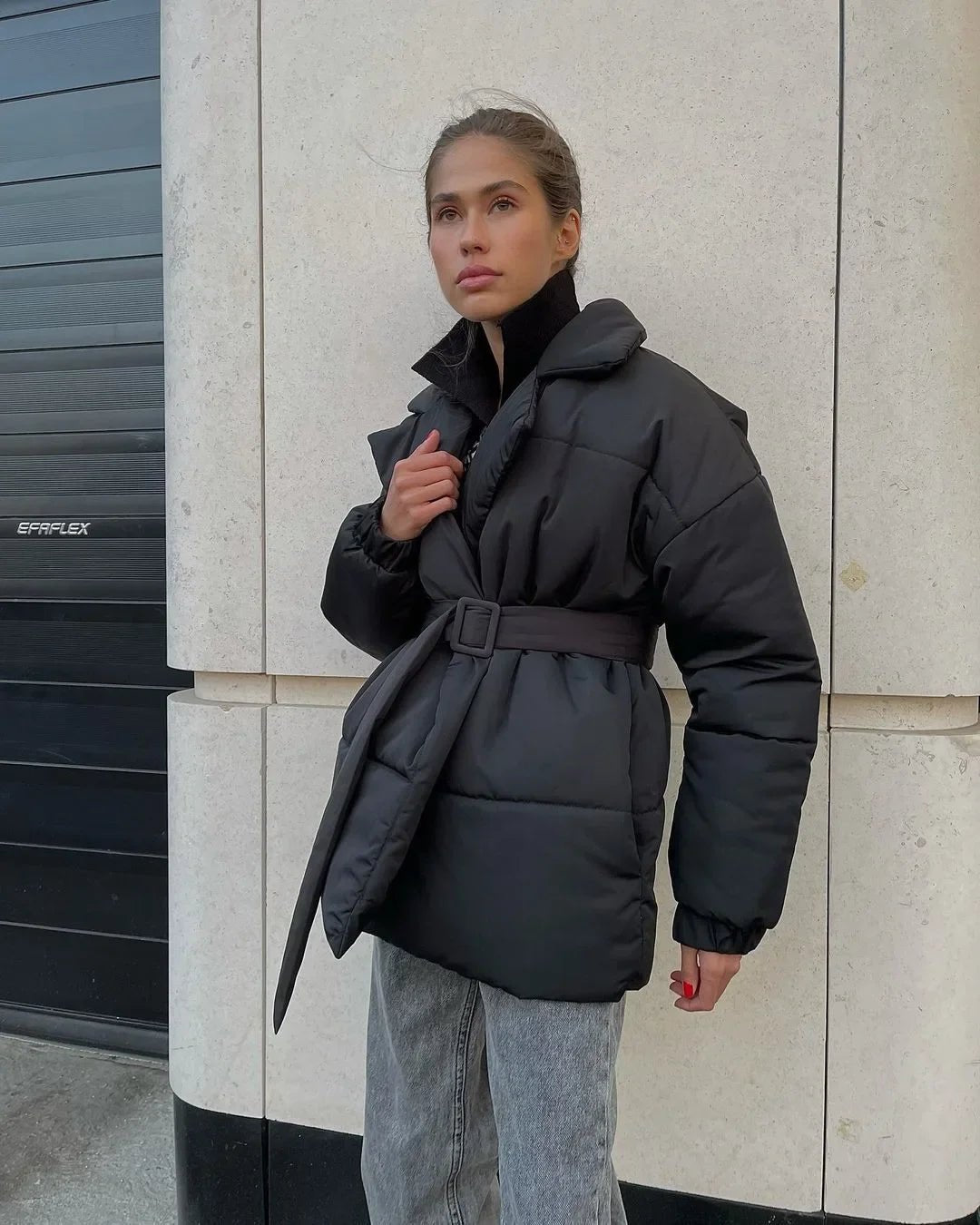 Dolie | Belted Quilted Winter Coat for Women