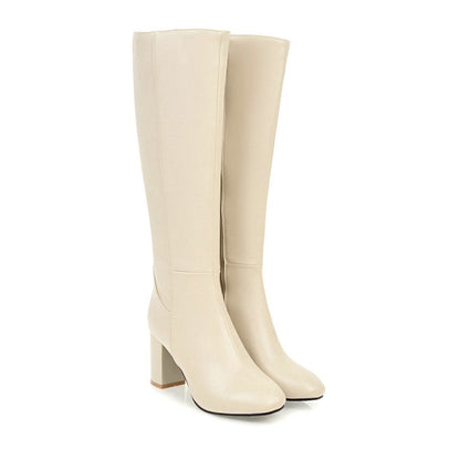 Comfortable women's high heeled boots