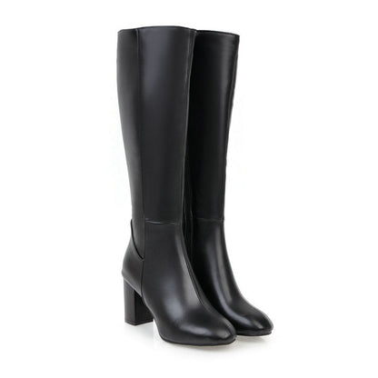 Comfortable women's high heeled boots