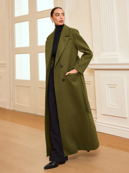 Guinevere | Double-Breasted Belted Long Coat
