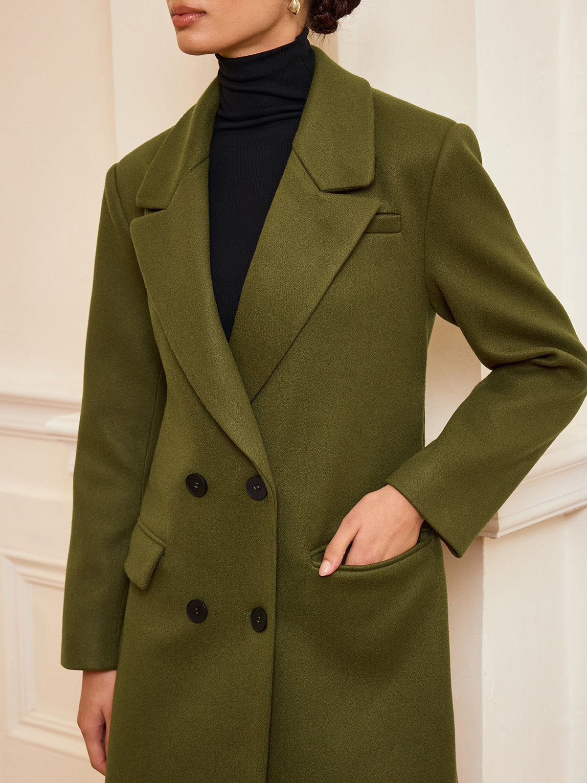 Guinevere | Double-Breasted Belted Long Coat