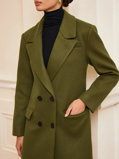 Guinevere | Double-Breasted Belted Long Coat