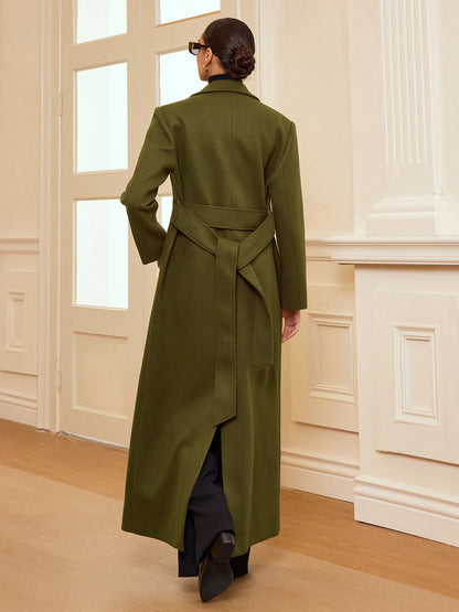 Guinevere | Double-Breasted Belted Long Coat