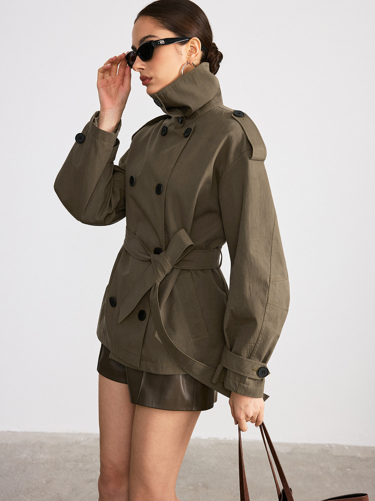 Elliott | Double-Breasted Belted Trench Coat