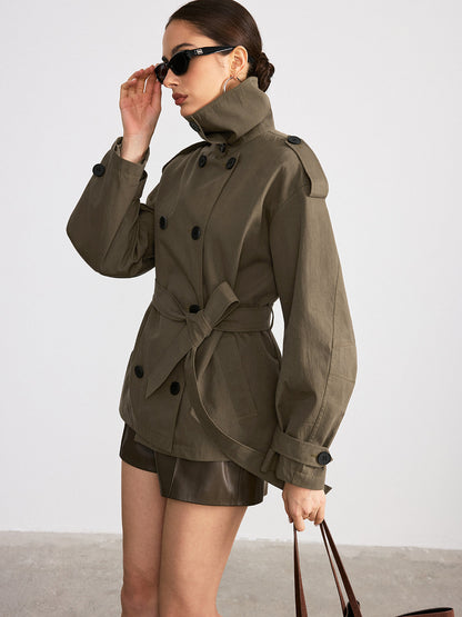 Elliott | Double-Breasted Belted Trench Coat