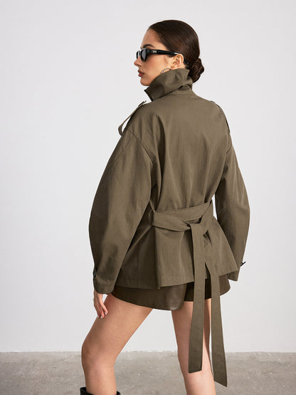 Elliott | Double-Breasted Belted Trench Coat